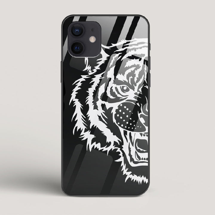 Tiger silhouette - iPhone 12 Glass Case