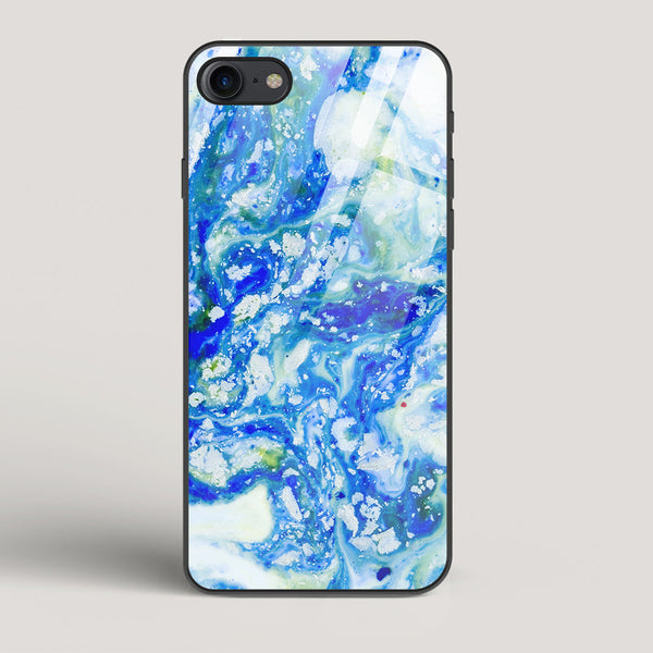 Blue Acid Marble - iPhone 7 Glass Case