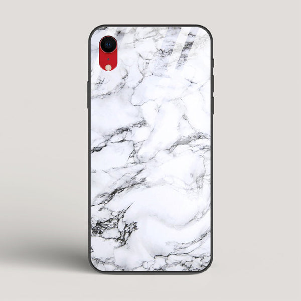 Marble White Luna - iPhone XR Glass Case