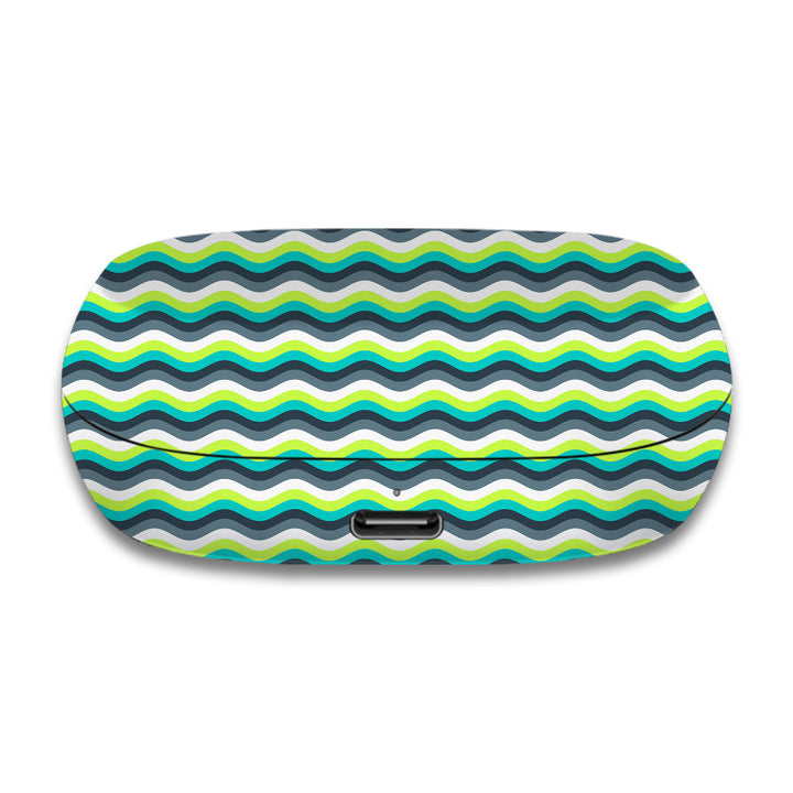 Green Yellow Waves - Jabra Elite 7 Skins