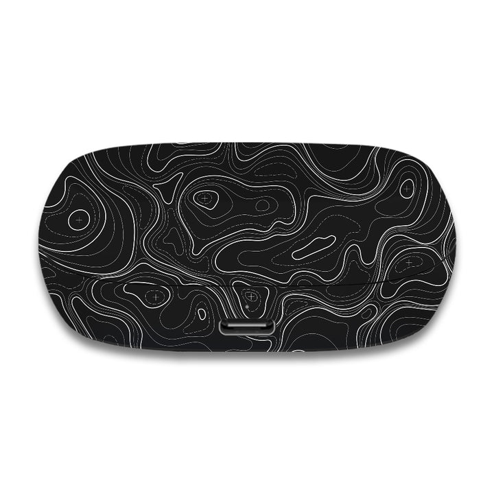 Topographic Black Map - Jabra Elite 7 Skins