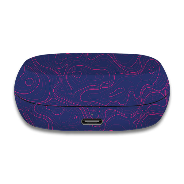 Topographic Blue Map - Jabra Elite 7 Skins