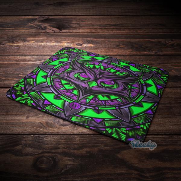 mighty-owl-green Mousepad