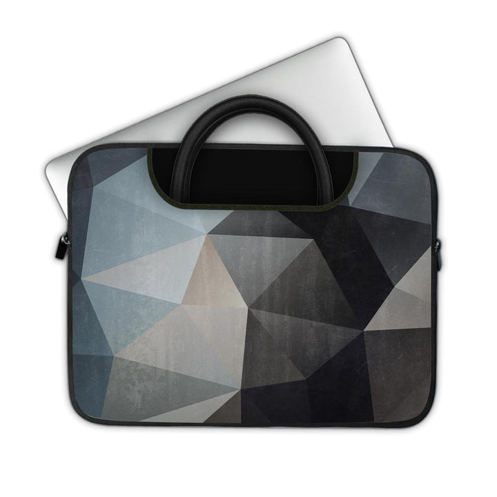 Mosaic Black Gold Pattern - Pockets Laptop Sleeve