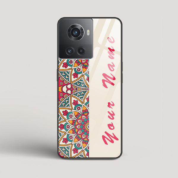 Complex Mandala Name Edition - OnePlus 10R Glass Case
