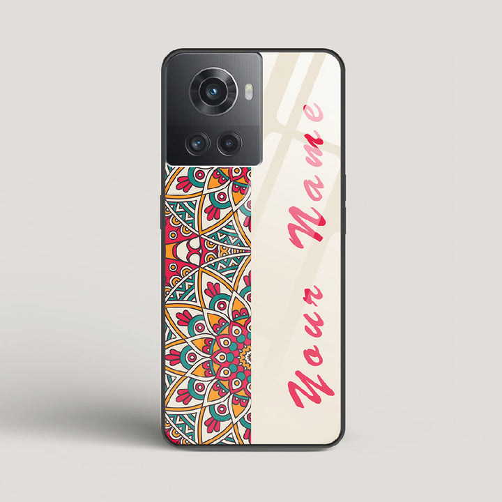 Complex Mandala Name Edition - OnePlus 10R Glass Case