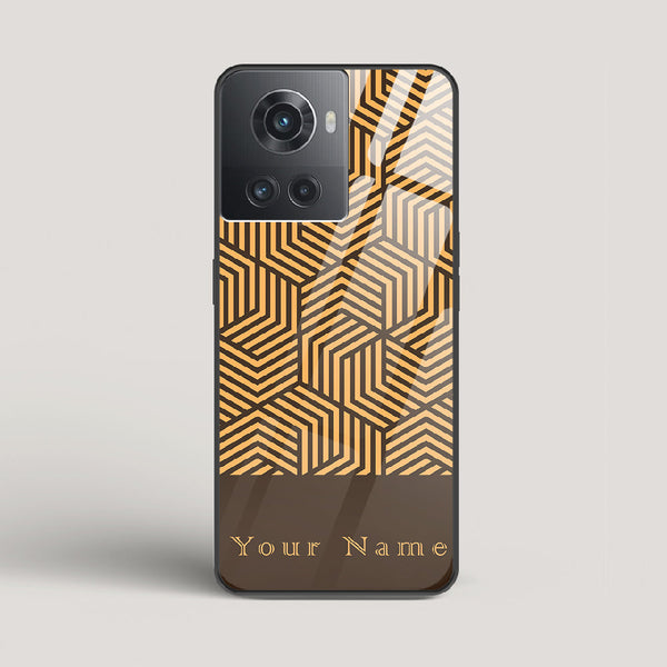 Geometric  Name Edition - OnePlus 10R Glass Case