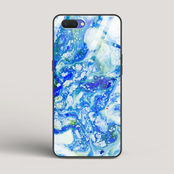 Blue Acid Marble  - Oppo A3s Glass Case