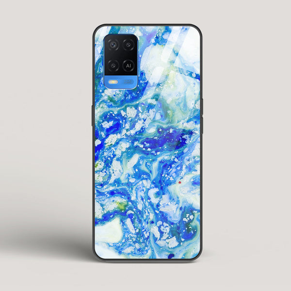 Blue Acid Marble - Oppo A54 Glass Case