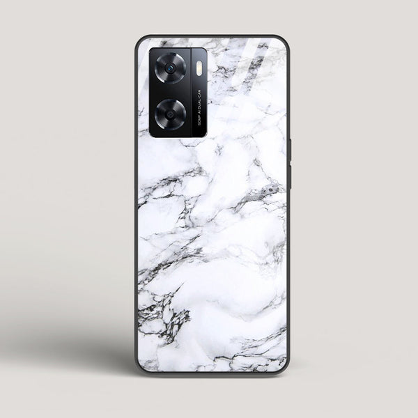 Marble White Luna - Oppo A77 4G Glass Case