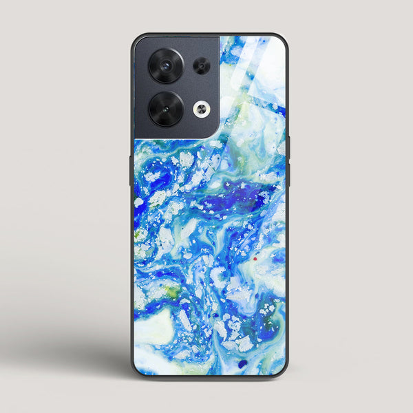 Blue Acid Marble - Oppo Reno 8 Glass Gripper Case