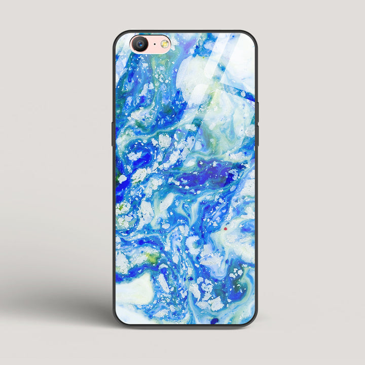 Blue Acid Marble - Oppo A39 Glass Case