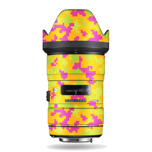 Orange Glitched Pattern - Sigma Lens Skin