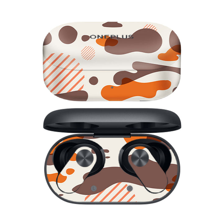 Orange Modern Camo - OnePlus Nord Buds 2 Skins