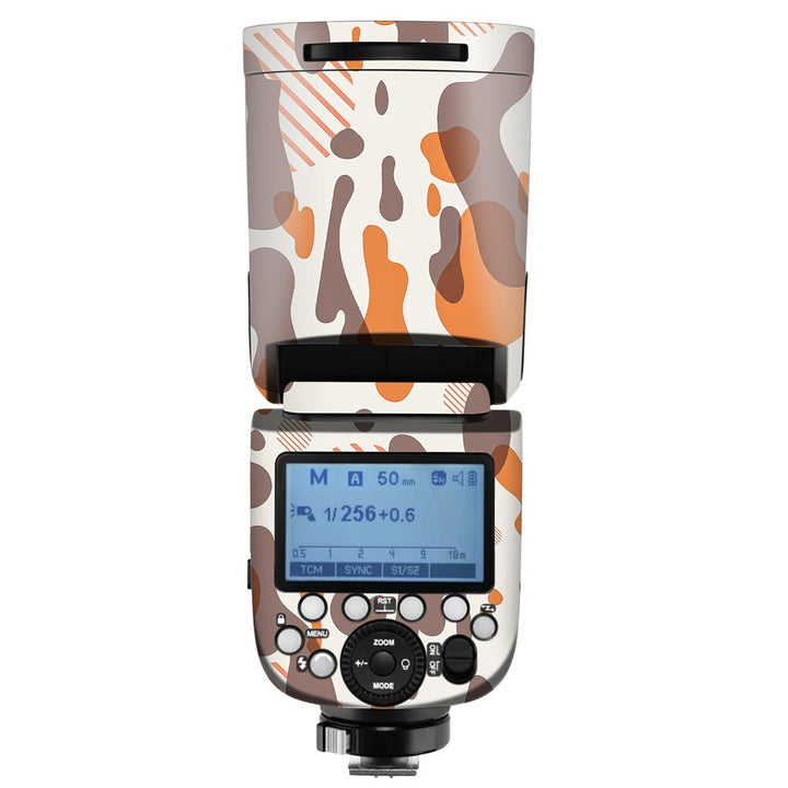 Orange Modern Camo - Camera Flash Skin