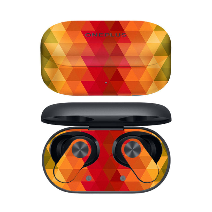 Orange Noisy Mosaic - OnePlus Nord Buds 2 Skins