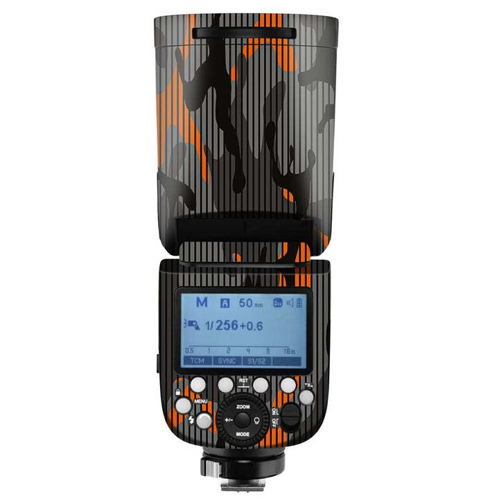 Orange Strip Camo - Camera Flash Skin