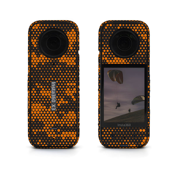 Orange Hive Camo Insta360 Skin
