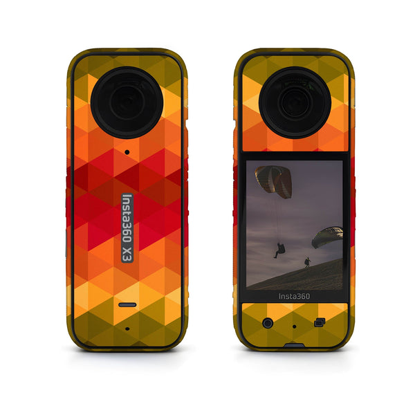 Orange Noisy Mosaic Insta360 Skin