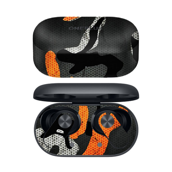 Orange Pattern Camo - OnePlus Nord Buds 2 Skins