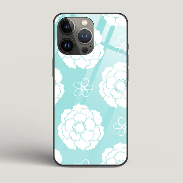 Peony Pattern - iPhone 13 Pro Glass Gripper Case