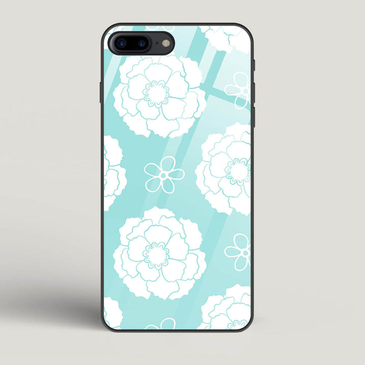 Peony Pattern - iPhone 7 Plus Glass Gripper Case