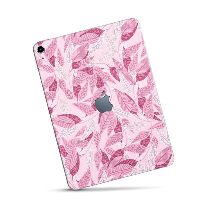 Pink Leaves Pattern - Apple Ipad Skin