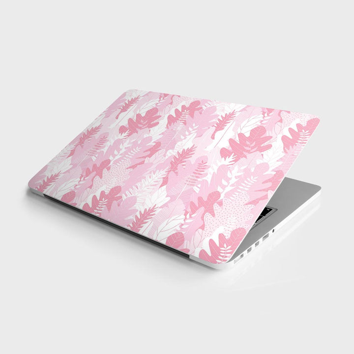 Pink Leaves Vector - Laptop Skins