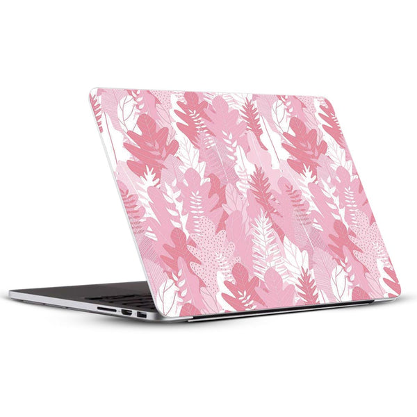 Pink Leaves Vector - Laptop Skins