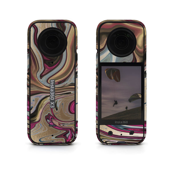 Pink Gold Marble Insta360 Skin