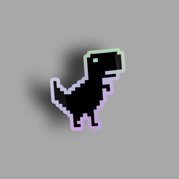 Pixel dinosaur - Holographic Sticker
