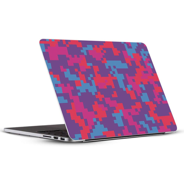 Purple Glitched Pattern Camo  - Laptop Skins