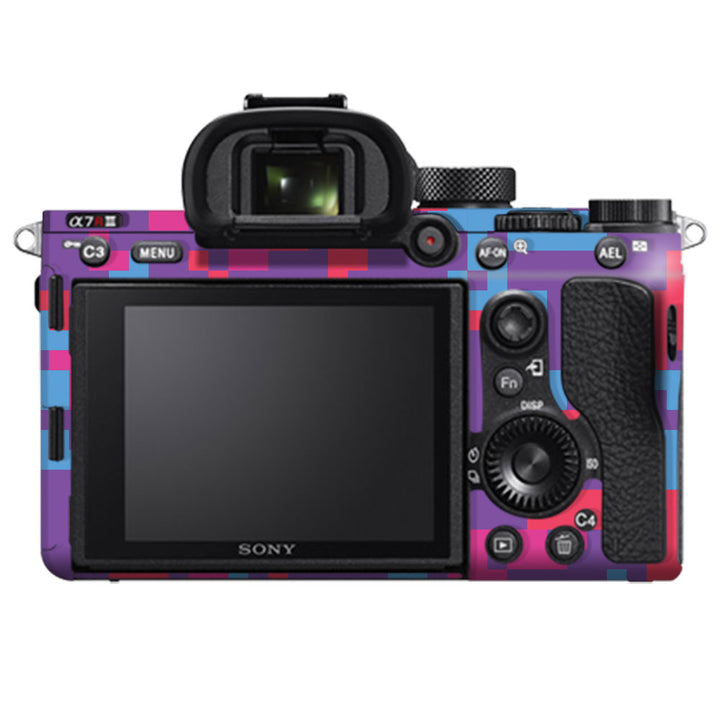 Purple Glitched Pattern Camo - Sony Camera Skins