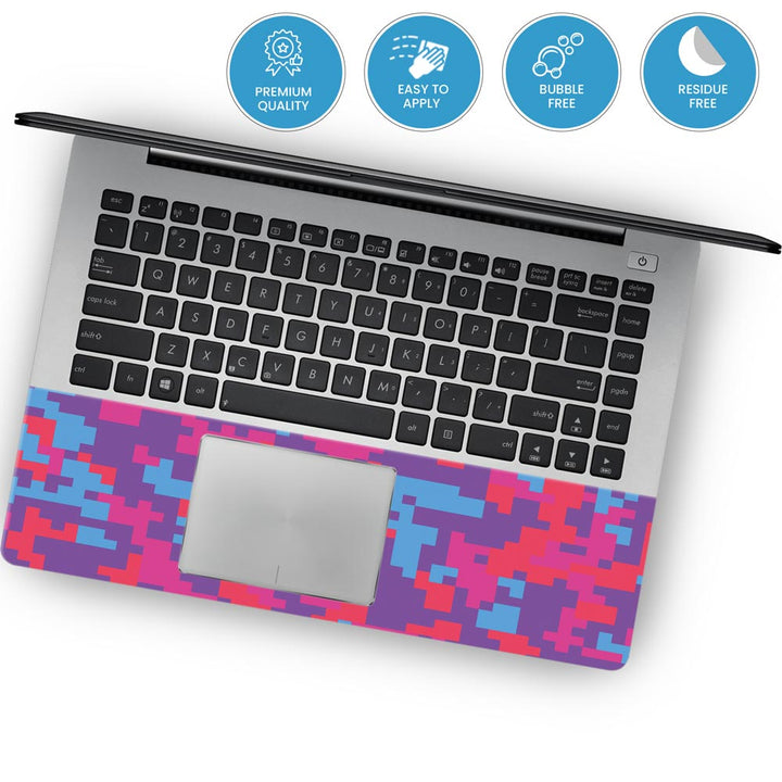 Purple Glitched Pattern Camo  - Laptop Skins