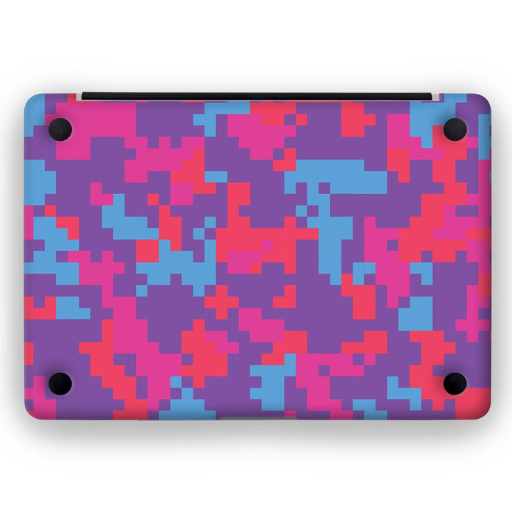 Purple Glitched Pattern Camo - MacBook Skins