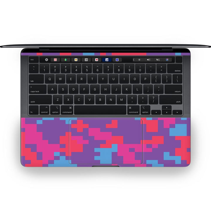 Purple Glitched Pattern Camo - MacBook Skins