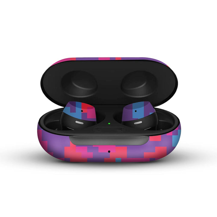 Purple Glitched Pattern Camo - Galaxy Buds/Buds Plus/Buds Pro Skins