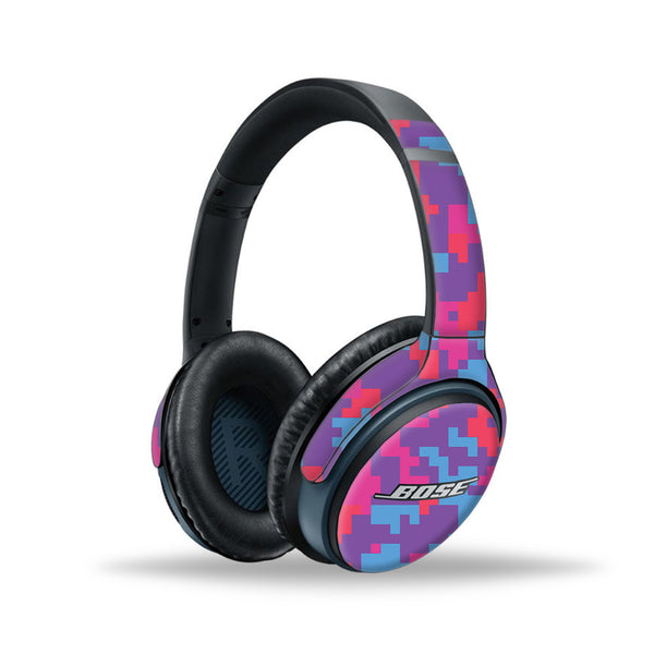 Purple Glitched Pattern Camo - Bose SoundLink wireless headphones II Skins