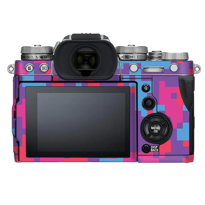 Purple Glitched Pattern Camo - FujiFilm Camera Skin