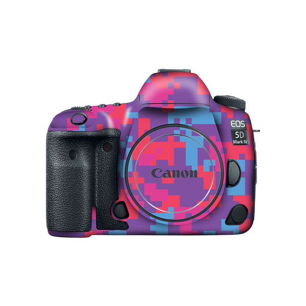 Purple Glitched Pattern Camo - Canon Camera Skins