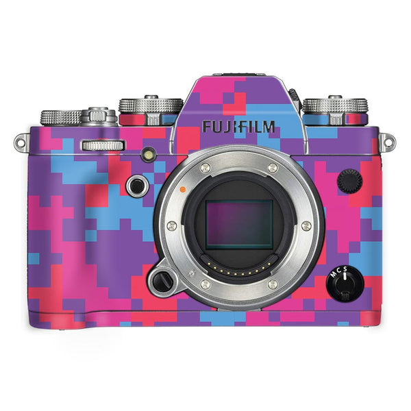 Purple Glitched Pattern Camo - FujiFilm Camera Skin