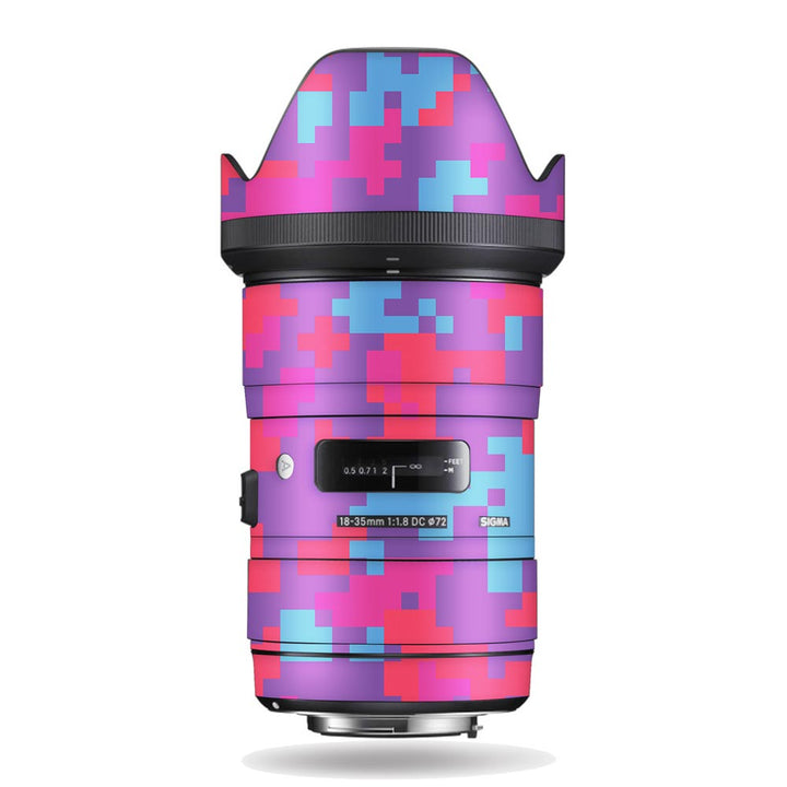 Purple Glitched Pattern - Sigma Lens Skin