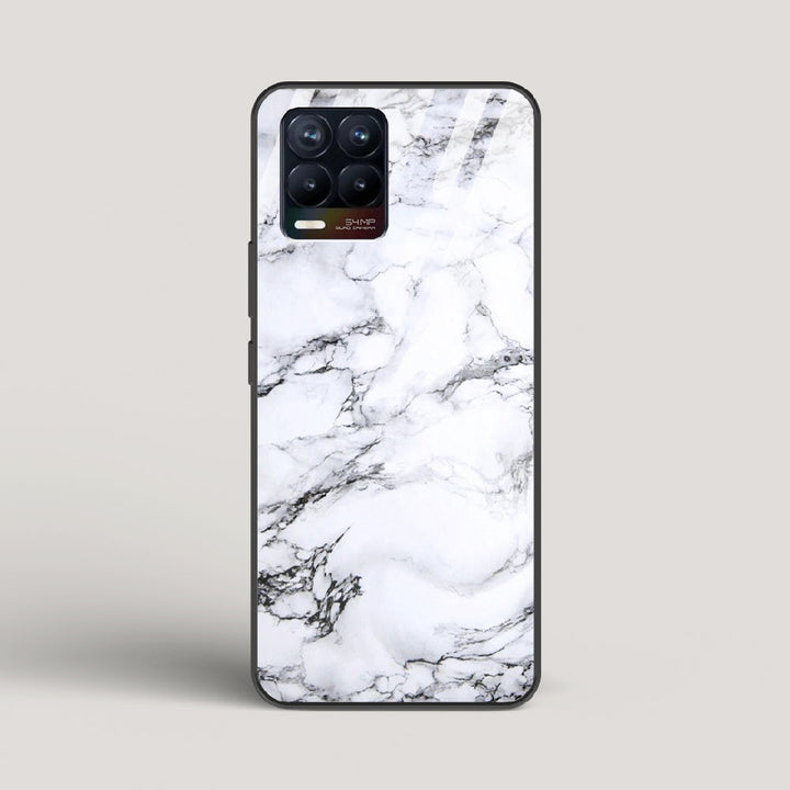 Marble White Luna - Realme 8 Glass Case