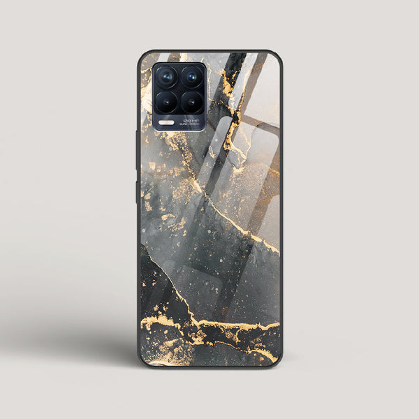 Black Gold Marble - Realme 8 Pro Glass Case