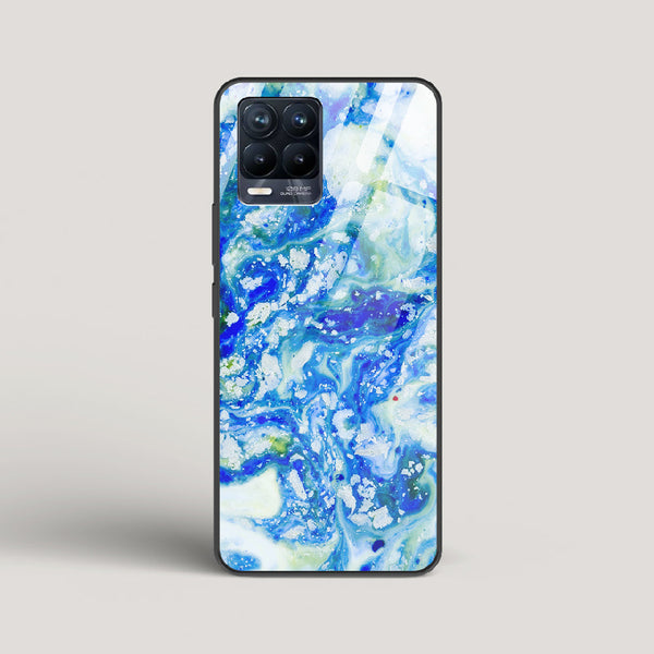 Blue Acid Marble - Realme 8 Pro Glass Case