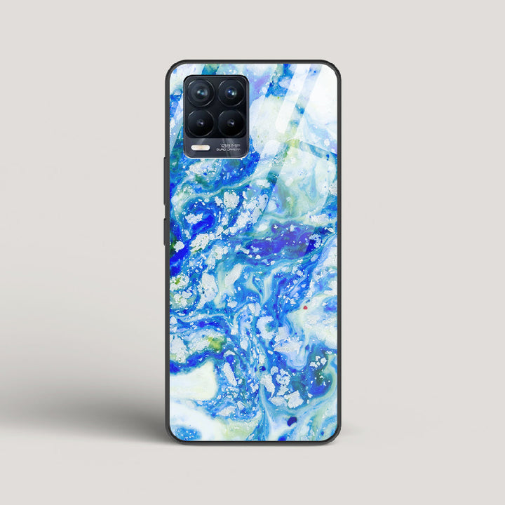 Blue Acid Marble - Realme 8 Pro Glass Case