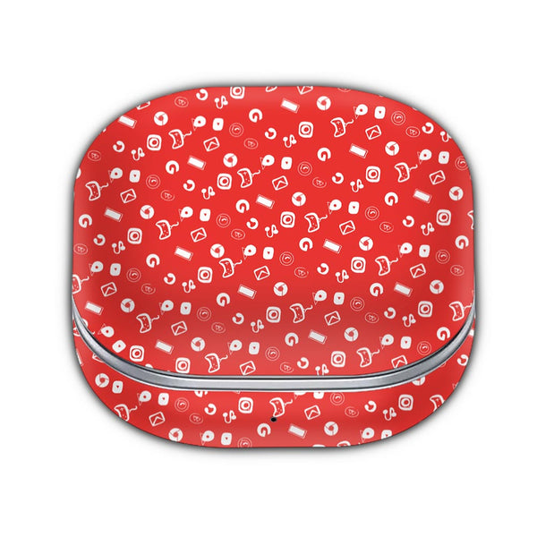 Red Doodle  - Samsung Galaxy Buds2 Skin