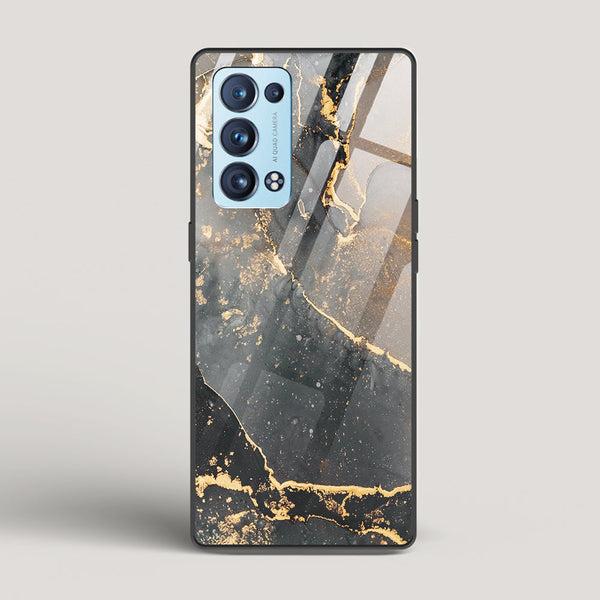 Black Gold Marble - Oppo Reno6 Pro 5G (Snapdragon) Glass Case