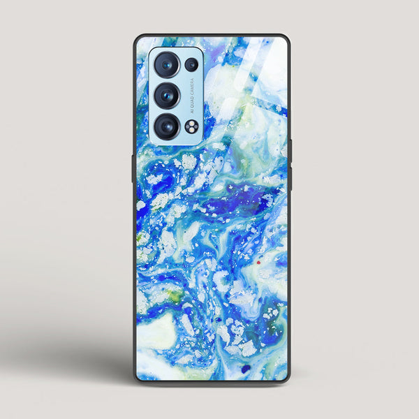 Blue Acid Marble - Oppo Reno6 Pro 5G (Snapdragon) Glass Case