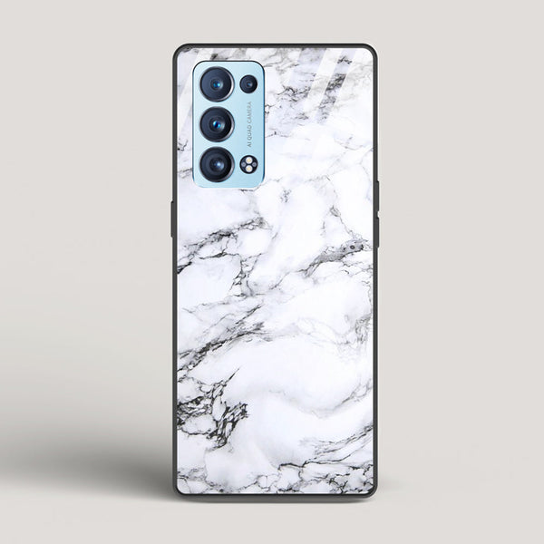 Marble White Luna - Oppo Reno6 Pro 5G (Snapdragon) Glass Case